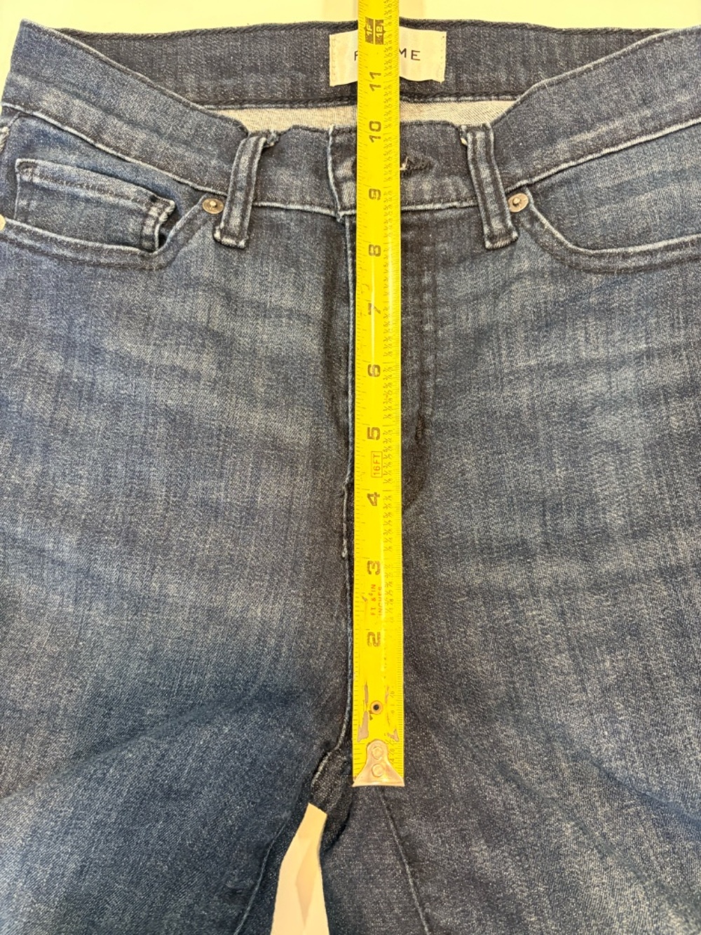 FRAME High Rise Straight Jeans 26 Guilty Blue Petite Altered 25" - Picture 4 of 12